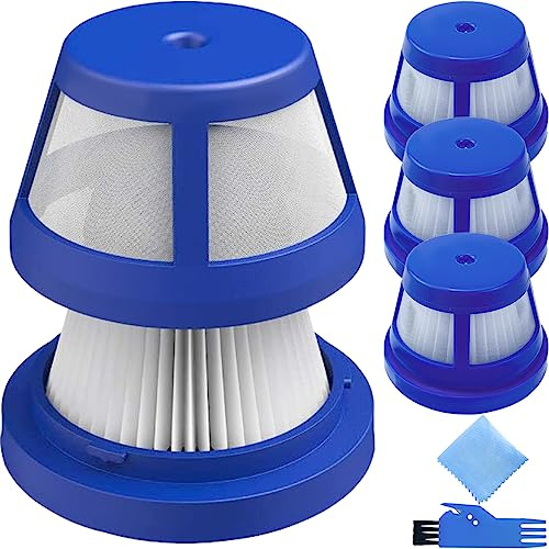 EATBALE Replacement HEPA Filter for Eufy HomeVac H11/H11 Pure/H20 Cordless Handheld Vacuum Cleaner, Washable filter Accessories 4 x HEPA Filter + 1 x Cleaning Brush + 1 x Cleaning Rag (4Pcs)