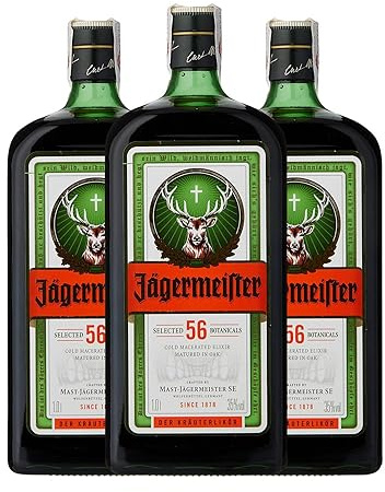 Licores Mast Jager Meister Botella Misil 1 L (Caja de 3 Botella Misil de 1 L)