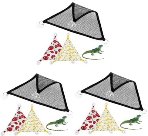 INOOMP 12stücke Reptilien Hängematten Atmungsaktivem Mesh Für Eidechsen Und Geckos Mit Saugnäpfen Klettern Und Entspannen Für Terrarien Geeignet