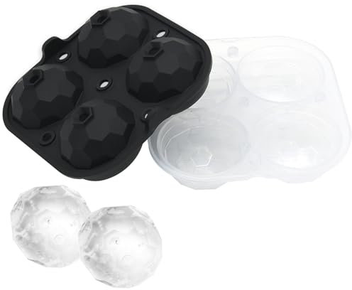 Eiswürfelformen Silikon 6cm Eiswürfelform Eiswürfel Form Flexible Eiswürfelbehälter Eswürfelschale mit Deckel für Cocktails Whisky Wein Obst Fruchtpürees Eiscreme Eistee