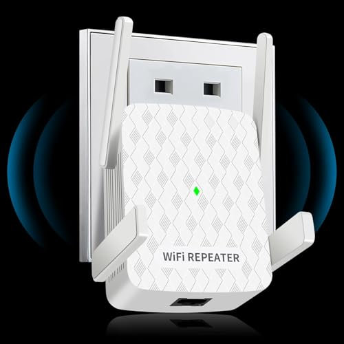 MEETOWN WiFi Extender Booster, 300M WiFi Extender with LAN Ethernet Port, WPS, 2.4G Long Range Signal Amplifier Wifi Repeater Easy Setup Coverage up to 200m², 35 Devices, 99% Router