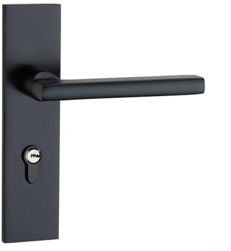 Zilimontt Juego de cerradura de manija de puerta, manijas de puerta de habitación con cerradura y caja de llaves, manija de puerta de puerta de habitación para el hogar, baño, puertas de madera, color