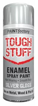 PNJB Enamel Silver Gloss Spray Paint, Aerosol Spray Paint, Interior & Exterior, Scratch Resistance, Versatile Design, Excellent Coverage For Metal, Plastic and wood, 400ml, (1pcs)
