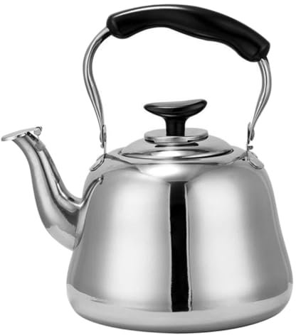 Cabilock Edelstahl Wasserkocher Mit Teesieb Und Pfeife Für Küche Restaurant Einfache Reinigung Und Langer Lebensdauer