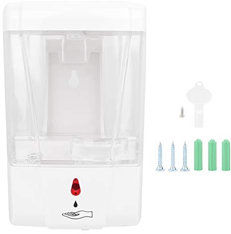 Tyenaza Dispenser Automatico di Sapone, Dispenser di Sapone a Induzione Contenitore per Lavaggio Mani Liquido Touchless a Parete, Dispenser Disinfettante per Mani Touchless per