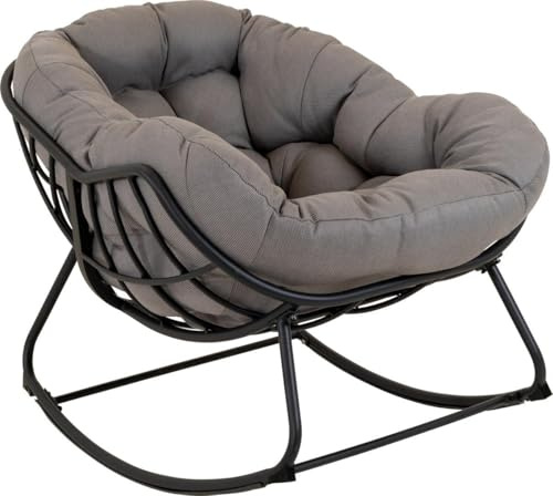 ReWu Schaukelstuhl Cozy Stone Grau