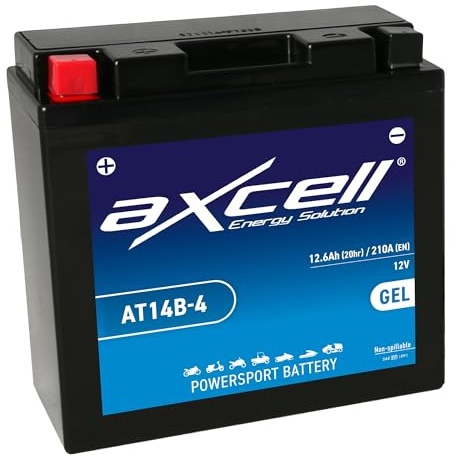 AXCELL Batterie 12V YT14B-4 GEL passend für Yamaha XVS 1100 A Drag Star Classic VP055 2000-2002