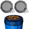 LUMOOM Lot de 2 filets de citerne d'eau de pluie réglables avec cordon de serrage, couverture en filet pour citerne de pluie, protection contre les moustiques et les intempéries, protection contre les