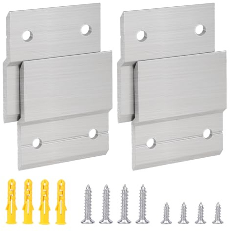 4 Stück Z-Klemmen zum Aufhängen Hochbelastbares Spiegelaufhänger Bilderaufhänger Hardware-Kit Ineinandergreifende Wandmontage Französischen Schienen zum Aufhängen von Spiegeln, Regalen, Kopfteilen