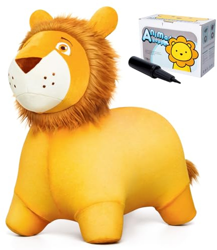Vastoy Bouncy Lion Animal Hopper for Kids Inflatable Ride-On Toys with Pump | Bouncing Horse Hopper Jumping Toys for Kids Age 1-6 Indoor Outdoor Garden Play Boys Girls Birthday Easter Family Gatherings