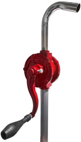 Gear4Garage Rotary Drum Pump Fuel Transfer Pump Diesel Hand Pump Barrel Pump Syphon Pump Self Priming Workshop Garage Fuel Transfer Tool MOP0200