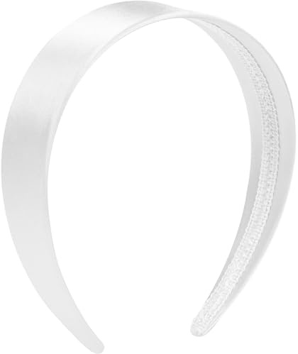 Bred Hårband, Halkfritt Enfärgat Håraccessoar för Kvinnor och Flickor DIY Cosplay eller Festkostymer (Vit)