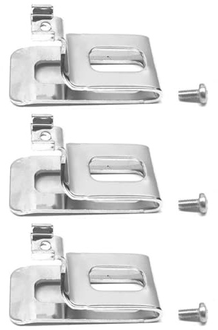 Helilyco 3 ganchos para cinturón con tornillos para WORX 20V WU268 WU278 WU279 WU278.9 WU279.9 WX279 WX268 WX278, color plateado