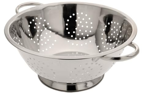 Edelstahl-Sieb mit Griffen Ø 24 cm Abtropfsieb Küchensieb Seiher Nudelsieb Salatsieb Metallsieb