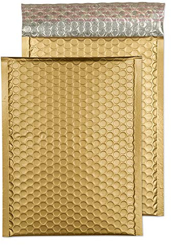Blake Purely Packaging MTMG250 Farbige Luftpolstertaschen Matt Haftklebung Metallisch Gold C5+ 250 x 180 mm | 100 Stück, MTGOL250