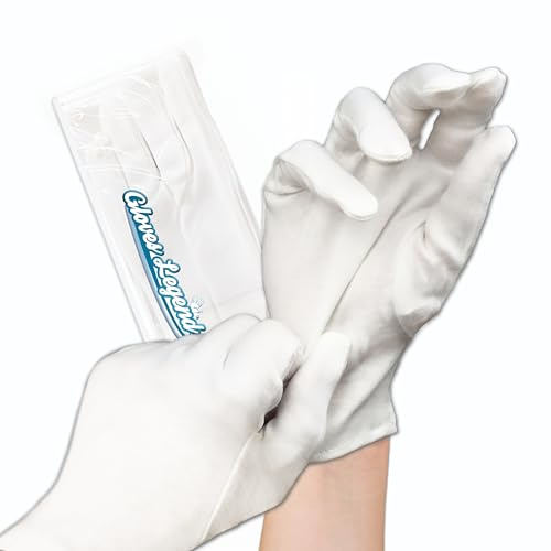 12 Pairs - Small - Gloves Legend Cotton Moisturizing Gloves for Dry Hands - White Sleeping Gloves for Nighttime Care, Women's Size