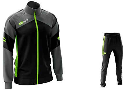 alpas Trainingsanzug in 5 Farben lieferbar- Kinder/Erwachsene Größen lieferbar - Modell Dynamic, Größe: 140, Farbe: schwarz/grau/neongelb