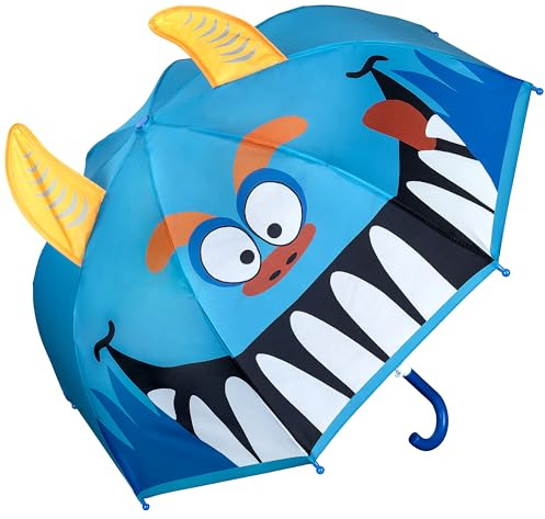 VON LILIENFELD Regenschirm Kinderschirm Kinderregenschirm Monster Junge Mädchen Kids bis ca. 8 Jahre