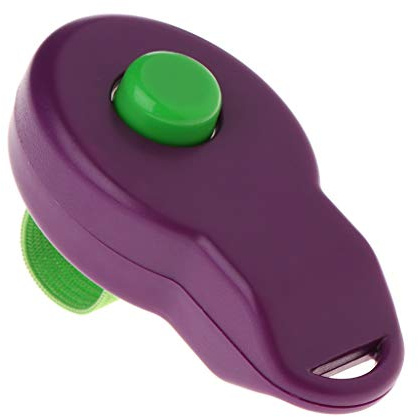 Lyguy Pet Clicker, Pet Clicker Hundetraining Sounder Puppy Whistle Guide Supplies with Finger Strap - violett