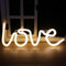 Letreros de luz de neón con luces LED de amor nocturno, luces decorativas para regalo de niños, decoración de pared/habitación, fiesta de cumpleaños, Navidad, decoración (blanco cálido)