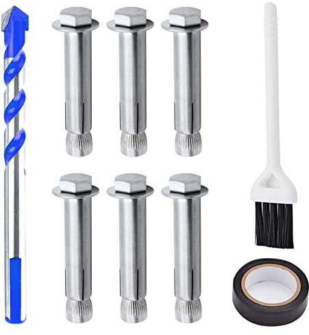 Expansionsschraubenschrauben, M8 x 60 mm, Außensechskantmutter, 6 Stück, Edelstahl, Expansionshülse, Ankerbolzen, Ringschraube, Spreizdübel, strapazierfähige Befestigungsanker