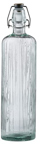 BITZ Kusintha Glasflasche, Glaskaraffe, Höhe 34 cm, 1,2 Liter, Grün