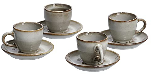 Zeller Present Espresso-Set Keramik beige 8tlg. (1 Set)