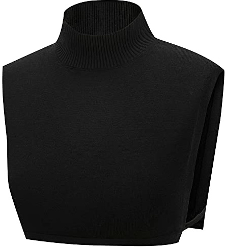LoudSung Abnehmbarer Pullover Büste Strick Rollkragen Halbhemd Winter Fake Kragen Elegant für Frauen Mädchen