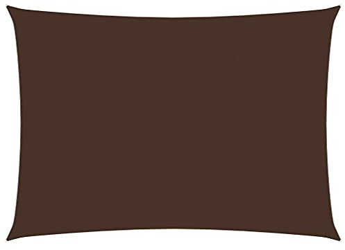 vidaXL Voile de Parasol Voile d'Ombrage Ecran Solaire de Jardin Store de Patio Terrasse Balcon Extérieur Tissu Oxford Rectangulaire 3x5 m Marron