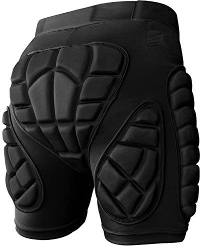 Cienfy Protección 3D de Cadera EVA para glúteos, Pantalones Cortos Acolchados Protectores contra choques, Equipo de Impacto para esquí, Patinaje, Snowboard, Patinaje(X-Small)