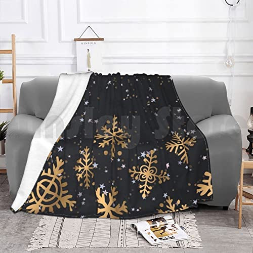 Boceoey Weihnachts Schneeflocke Decke Sofa Kuscheldecke Flauschig 150x200 cm - Weich und Warme Fleecedecke für Bett Couch - Wohndecke als Couchdecke Bettüberwurf Tagesdecke Campingdecke