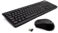 Nilox, Tastiera e Mouse Wireless, Dimensioni Compatte, Mouse 1000 DPI, Tastiera USB con Layout Italiano, Tecnologia Wireless 2.4G, Ricevitore Nano, Plug and Play, Compatibili con Windows, Colore Nero