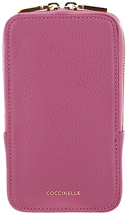 COCCINELLE Leder Handytasche Flor Hi-Tech Phone Bag Pulp Pink Purpur