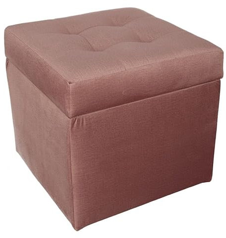 MG Design Polsterhocker 45 x 45 cm Rosa mit Stauraum (ca. 50 L), robust und formstabil, bis 300 kg belastbar, komplett montiert und schnell zu reinigen – für Wohnzimmer, Flur und Schlafzimmer