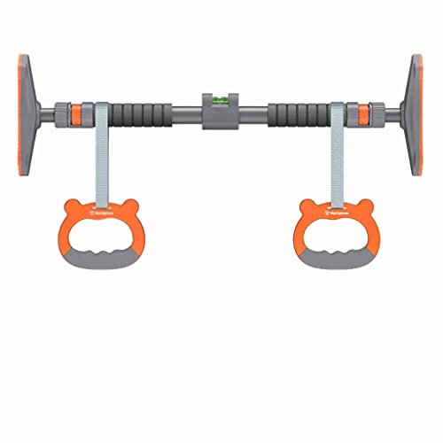 Klimmzugstange, tragbare Klimmzugstange zur Wandmontage, verstellbare Fitness-Reckstange mit Ringen, Türrahmenkorridor im Homeoffice (Größe: 93–135 cm)