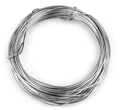 SkyjOy Stahlseil 10M Edelstahldraht in Silberfarbe, Einzeldraht, Schmuckdraht 0,3/0,4/0,5/0,6/0,8/1 mm, Schmuckherstellung, Zubehör Drahtseil(0.4mm)