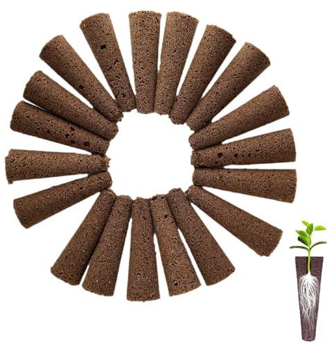 NHP 20 Pezzi Spugne di Crescita,Spugna per Fiori,Serra Idroponica,Sistemi di Coltivazione Idroponica,Kit Idroponica,Spugna per Idroponica per Interni Sistema di Coltivazione Idroponica