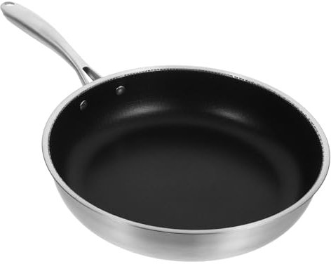 PRETYZOOM Wabenpfanne Antihaftbeschichtet Edelstahl Bratpfanne Kochpfanne Für Eier Und Steak Haushaltsbratpfanne Wärmespeicherung Und Verteilung