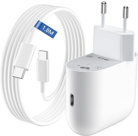 45W USB C Ladegerät für Google Pixel 10a 9 Pro XL 9 Pro 9a 8a 8Pro 7a 7 7Pro 6Pro 6a,USB C Netzteil PD 3.0 Schnellladegerät mit 1,8M Typ C Kabel für iPhone 16e 16 17Pro Max für Samsung A56 A16 A26 A36