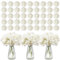 VEVOR Flores Artificiales, 305 Hortensias Artificiales de Seda Blanca de Aspecto Real a Granel, Artificiales Blancas con Tallos para Ramos de Boda, Centros de Mesa y Decoración de Mesas de Fiesta