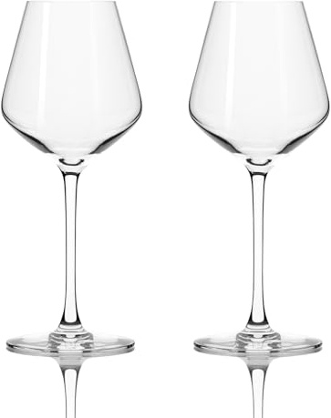 Cristal D'arques Ultime White Wine Glasses Set of 2 - Crystalline White Wine Glassware 380ml, Lightweight French Design, Signature Chime, Dishwasher Safe