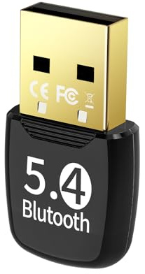 USB Bluetooth Adapter for PC Bluetooth 5.4 Dongle Receiver, Plug & Play Supports Windows 11/10/8.1, for Desktop, Laptop, Headphone, Keyboard, Mouse