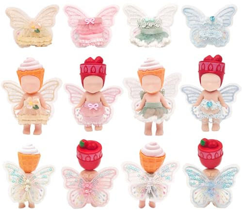 4 juegos de ropa compatible con Sonny Angel, falda de tul de ala para muñecas coleccionables de 3 pulgadas, accesorios lindos con tops faldas para exhibición y decoración, regalo para coleccionistas