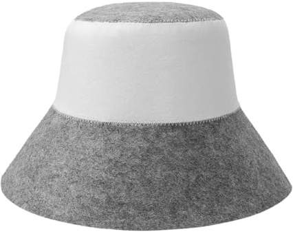 Ronyme Saunahut Haarschutz Tragbar, Geschenk für Männer und Frauen, Leicht, Premium Strapazierfähig Komfortables Saunazubehör, Gray White Style B