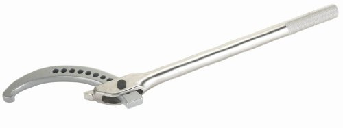 OTC 7309 Heavy-Duty Adjustable Hook Spanner Wrench - Drop Forged Spanner with 11 Position Jaw Replaces Many Fixed-Size Wrenches Needed to Service Industrial Tractors and Equipment
