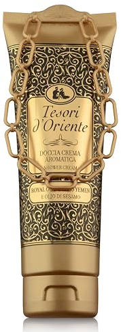 Tesori d'Oriente - Doccia Crema Royal Oud dalle Note Speziate, con Legno di Oud, Dona alla Pelle una Sensazione di Benessere Prolungato, 250ml