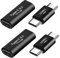 USB C 3.1 Adapter（4Stück）, USB C Buchse Adapter （Buchse zu Buchse ）, USB C Stecker Adapter（Stecker auf Stecker）, kompatibel mit MacBook Pro, Tablet, Samsung Galaxy, usw