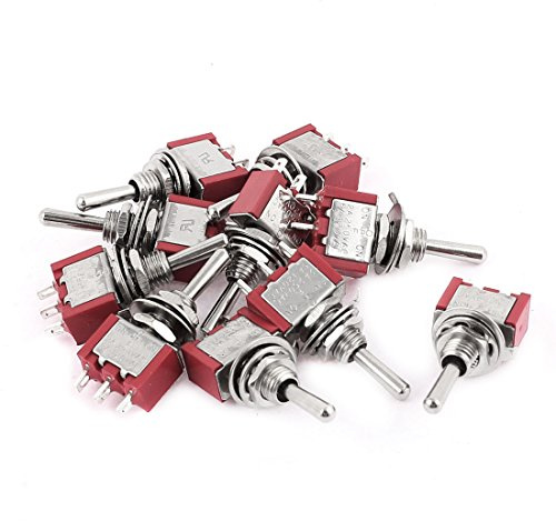 Parti di ricambio Interruttori da 10 pezzi AC 250V 5A Momentaneo/Off/Momentaneo 3 posizioni SPDT 3 pin Interruttore a levetta