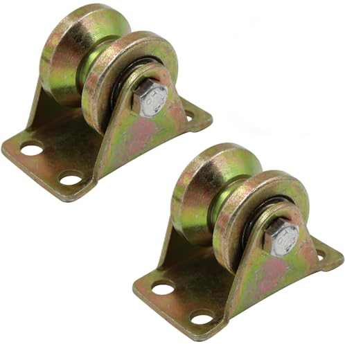 Umlenkrolle Hebekran Seilrolle Flaschenzüge V-Nut-Rollenrad - 2 Stücke Starke Tragfähigkeit Verdickter Stahl Geräuscharmes Rostfreie Farbbeschichtung Roller für Seile