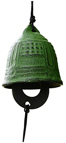 Yeory Iron Japonais Carillon de Vent, Cloche du Temple Vert, carillons de Jardin